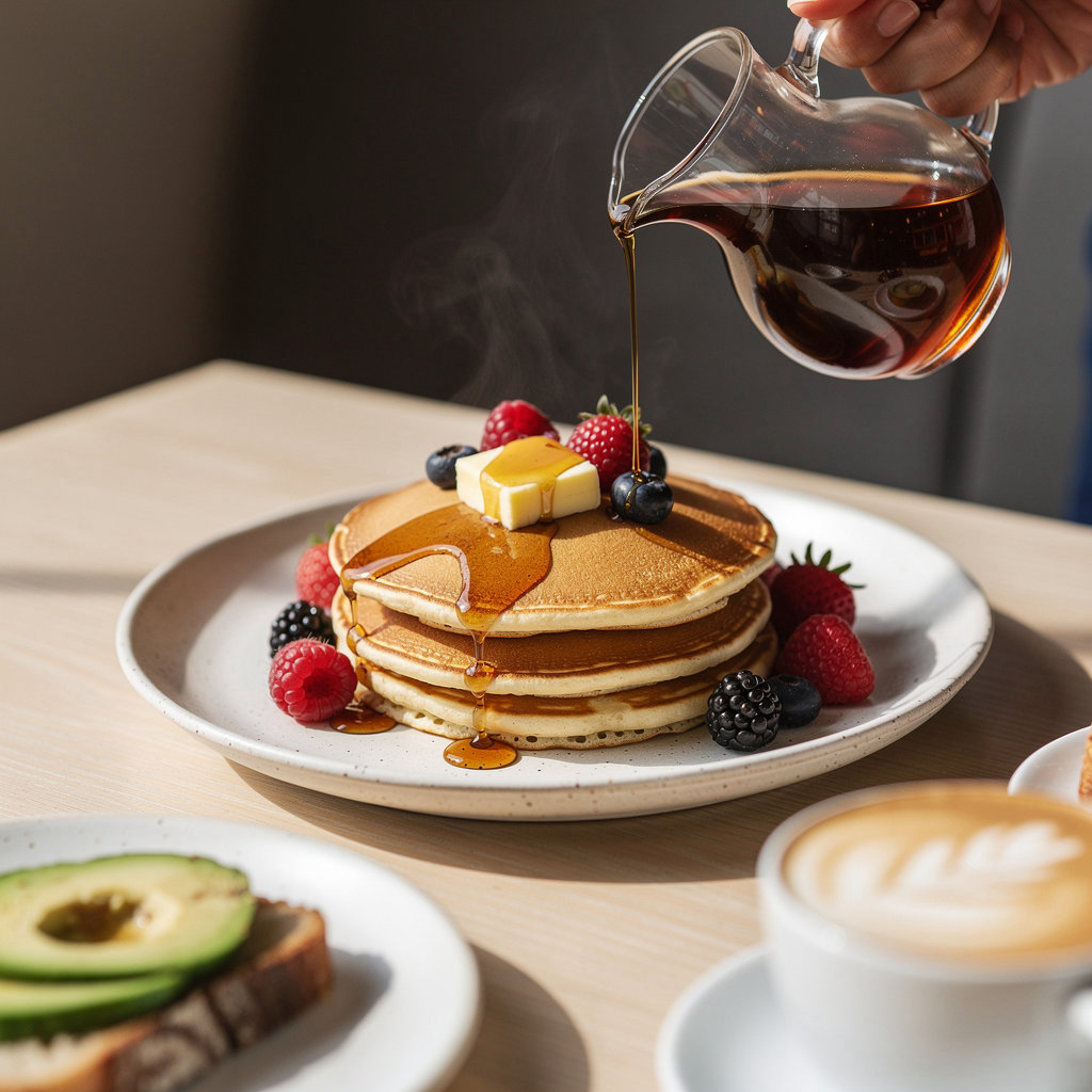 Golden Hill Cafe breakfast menu featuring delicious pancakes, eggs, and fresh coffee in a cozy San Diego setting