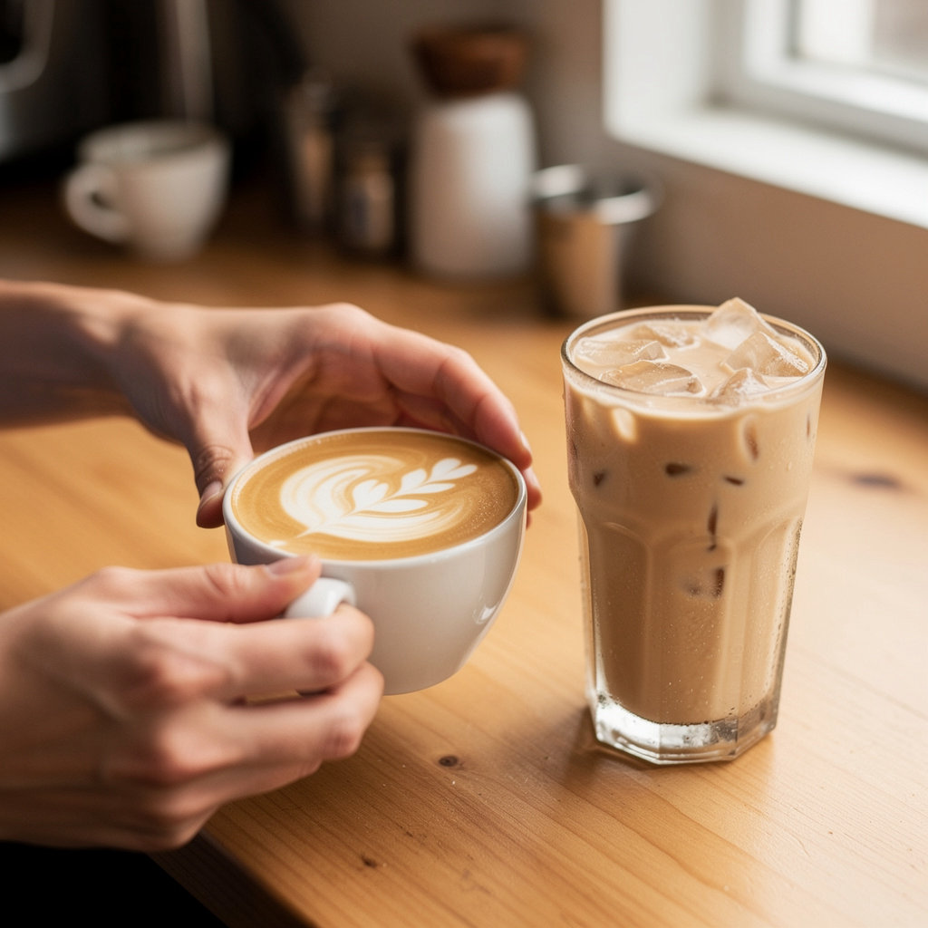 Golden Hill Cafe coffee and beverage selection including lattes and fresh drinks in San Diego