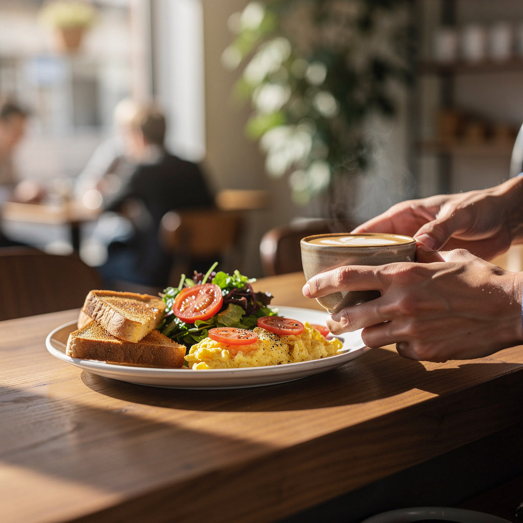 Golden Hill Cafe team preparing fresh, quality food in a warm, community-focused kitchen environment